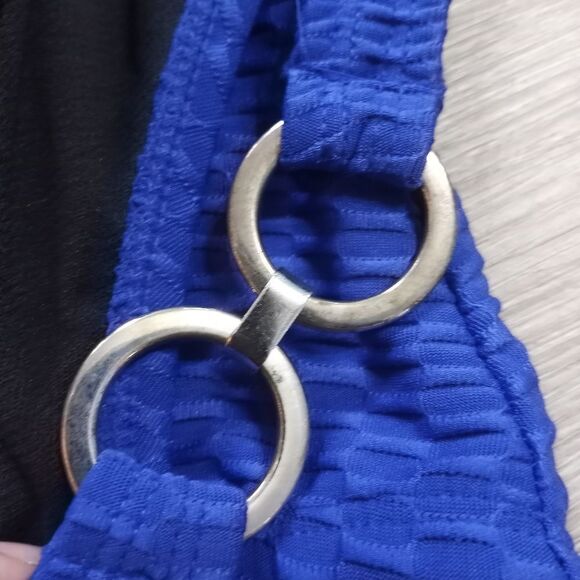 Aqua Green Textured One Piece Swimsuit Size Small Blue NWT - Picture 8 of 15